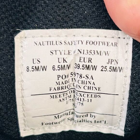 Nautilus Composite Safety Toe Brown Leather Work Boot size 8.5 - Picture 10 of 12